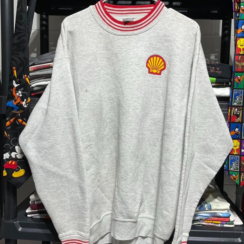 Grey vintage Shell crewneck sweatshirt